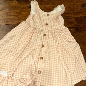 Sweet Honey size 8 dress pink and ivory check good condition